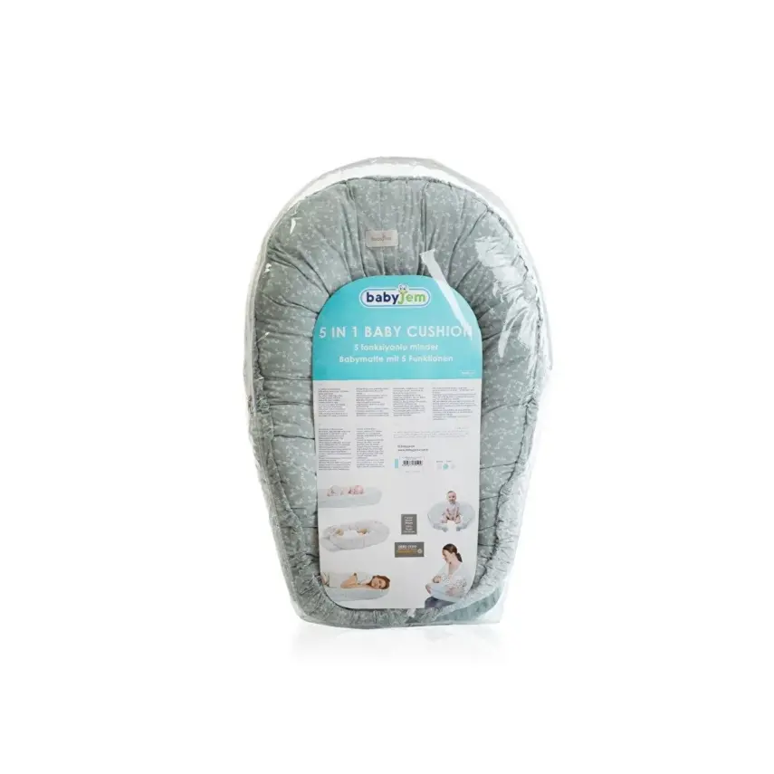 Babyjem 5 Fonksiyonlu Minder Yeşil Çiçek - 5