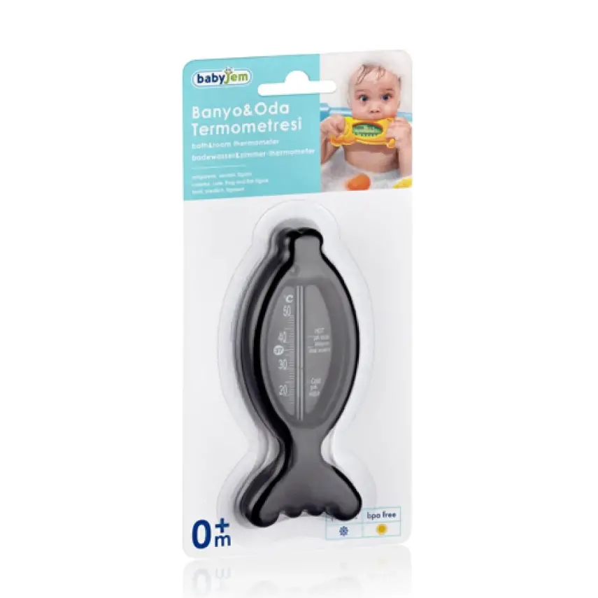 Babyjem Banyo&Oda Termometresi Balık Siyah - 2