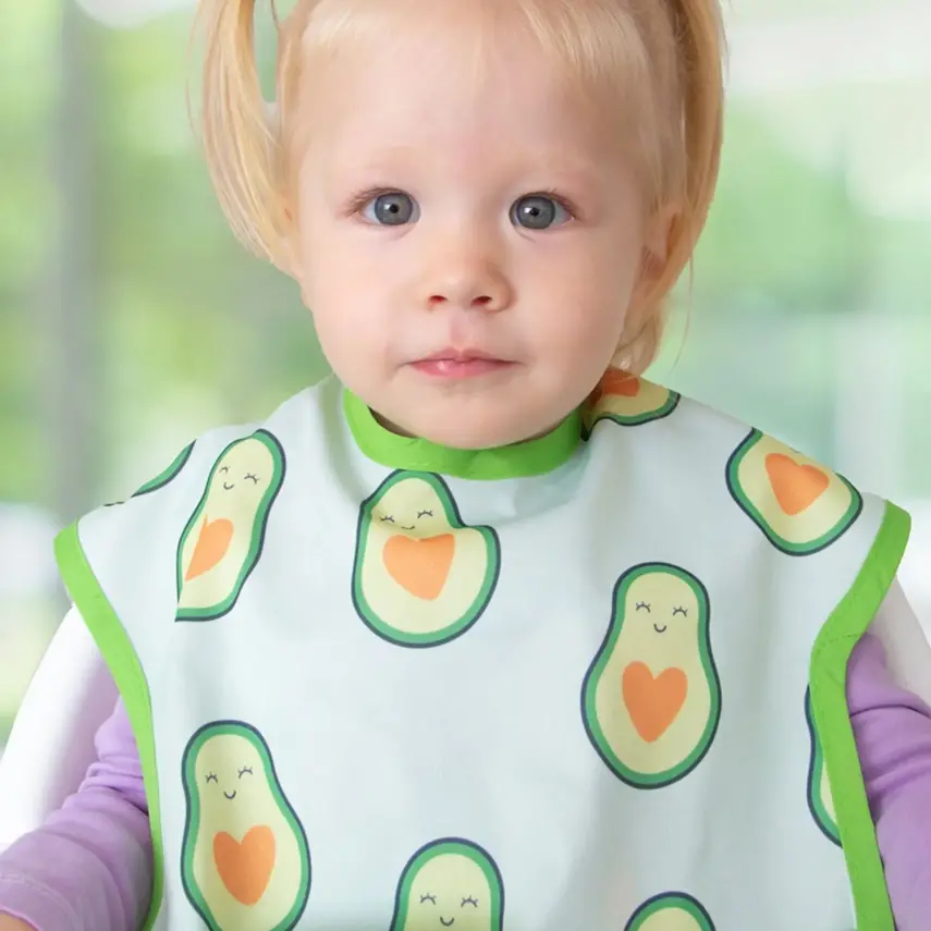 Babyjem Baskılı BLW Kolsuz Mama Önlüğü Avokado Desenli - 6