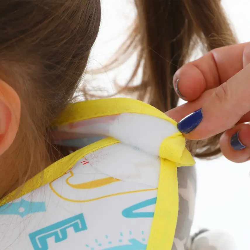 Babyjem Baskılı BLW Kolsuz Mama Önlüğü Harf Desenli - 3