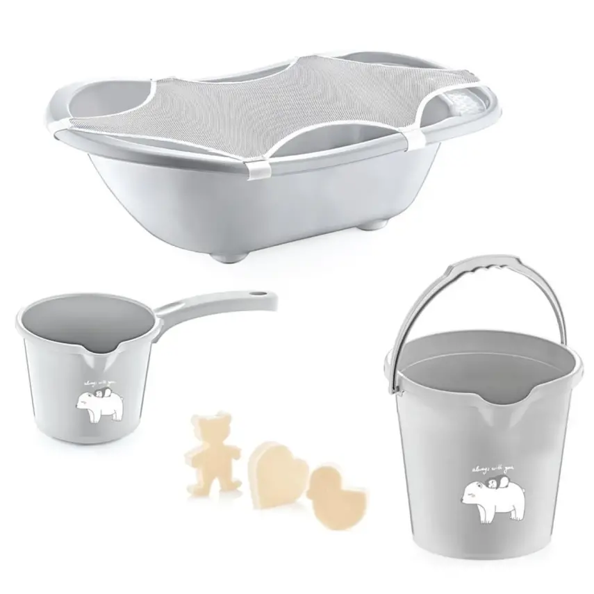 Babyjem Bebek Banyo Seti 5 Parça Mat Gri - 1