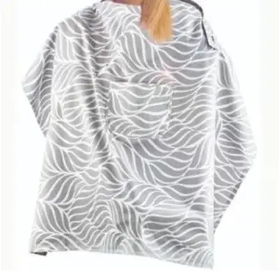 Babyjem Cepli Emzirme Önlüğü Gri Yaprak 