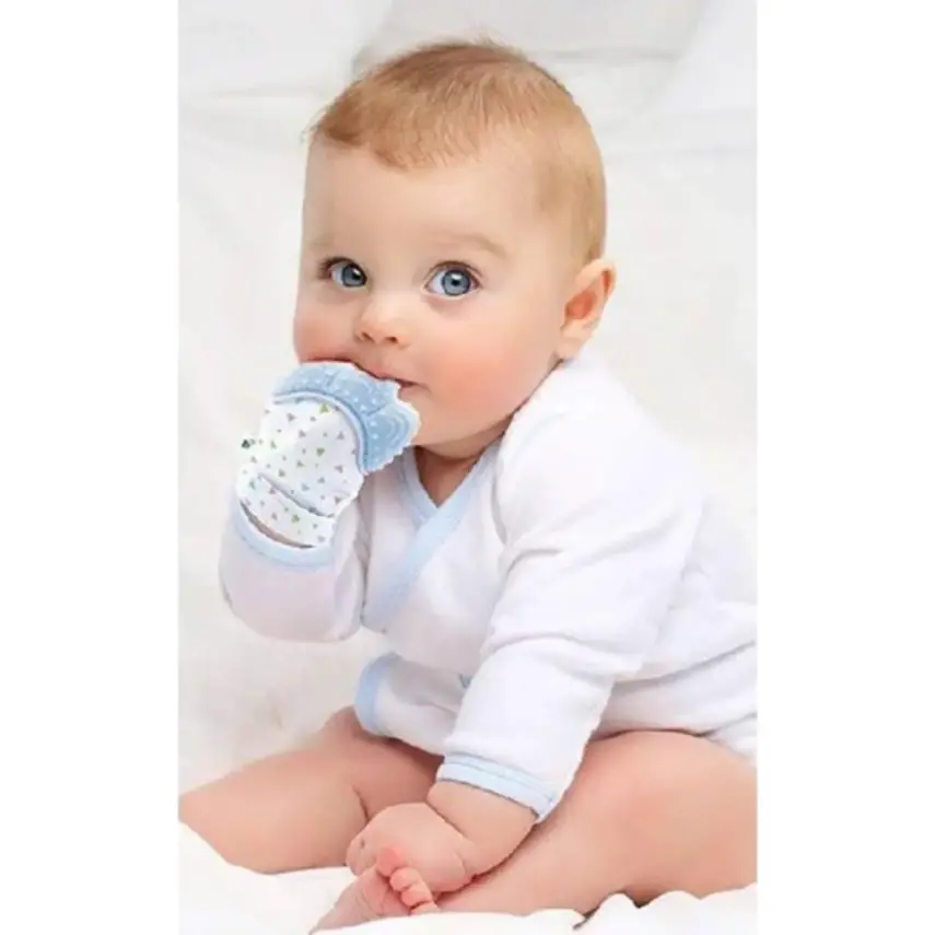 Babyjem Diş Kaşıyıcı Eldiven Mavi - 2