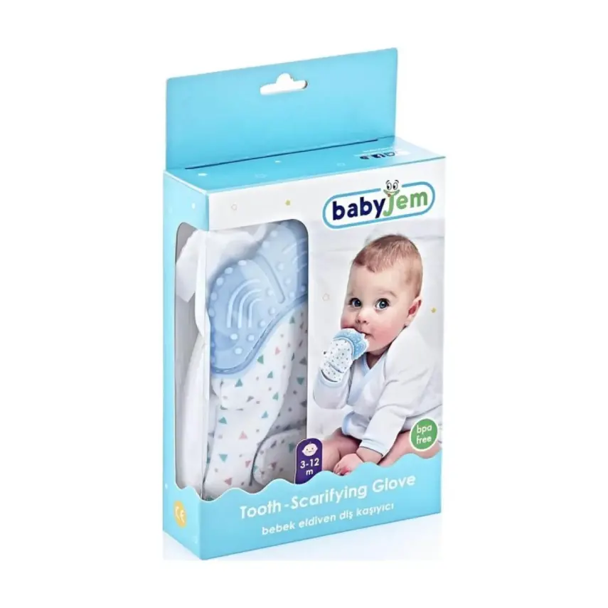 Babyjem Diş Kaşıyıcı Eldiven Mavi - 3