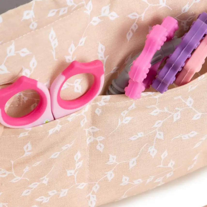 Babyjem Katlamalı Anne ve Bebek Organizer Somon Çiçek - 6