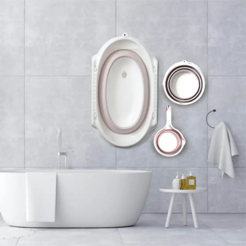 Babyjem Katlanabilen Bebek Banyo Seti 3lü Mavi - 2