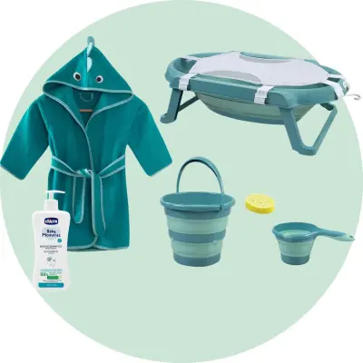 Babyjem Katlanır Bornozlu Banyo Seti 3-4 Yaş 