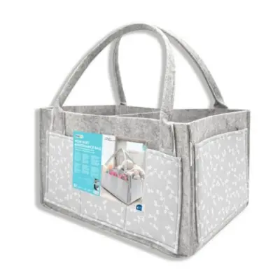 Babyjem Keçe Anne Bebek Bakım Çantası Düzenleyici Organizer Gri Çiçek - 6