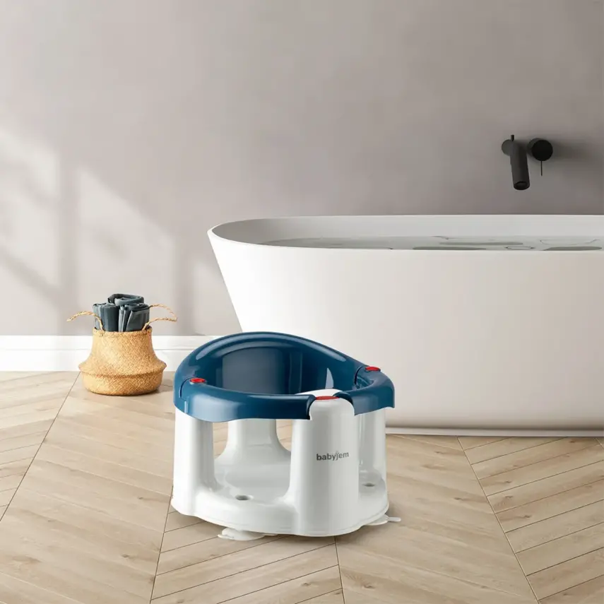 Babyjem Önden Açılır Bebek Banyo&Mama Oturağı Beyaz - 12