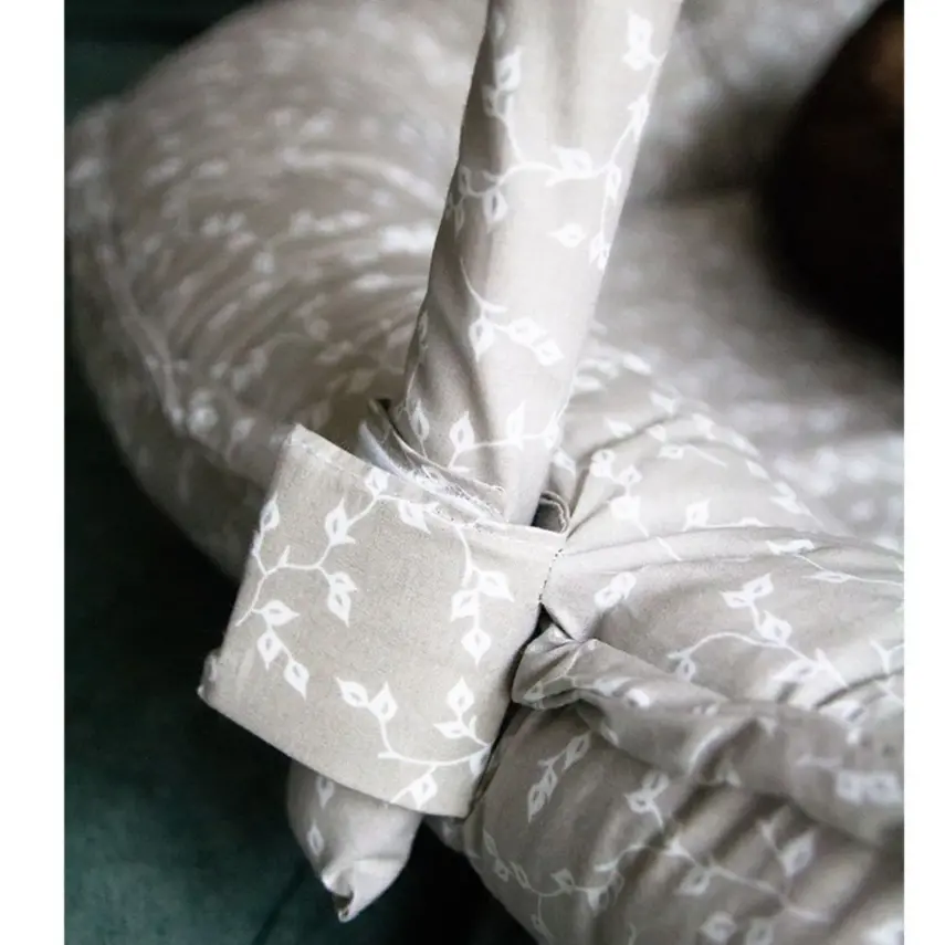 Babyjem Oyuncaklı Anne Baba Yanı Yatağı Gri Çiçek - 2