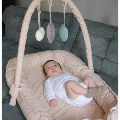 Babyjem Oyuncaklı Anne Baba Yanı Yatağı Somon Çiçek - 6