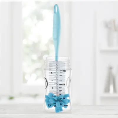 Babyjem Süngerli Biberon Temizleme Fırçası Mavi - 3