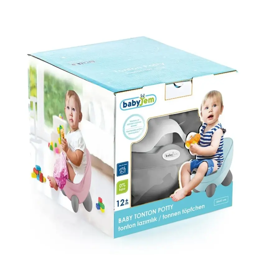 Babyjem Tonton Lazımlık Beyaz - Gri - 2