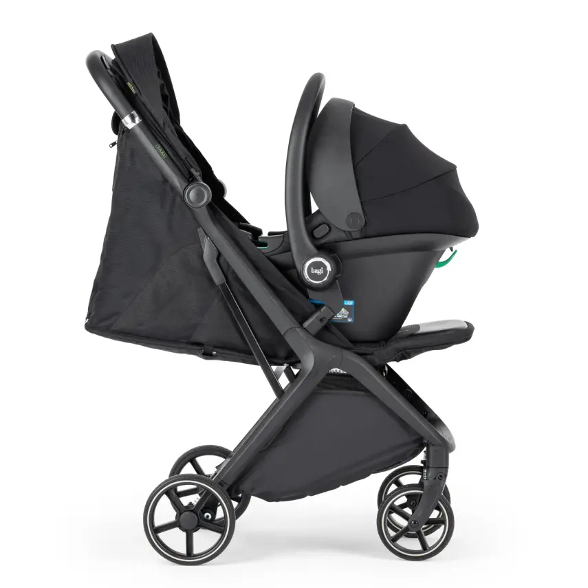 Bagi Taxi Tek Elle Katlanabilir Ultra Hafif Travel Sistem-Seyahat Sistem Bebek Arabası Black - 6