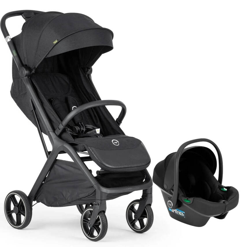 Bagi Taxi Tek Elle Katlanabilir Ultra Hafif Travel Sistem-Seyahat Sistem Bebek Arabası Black - 1
