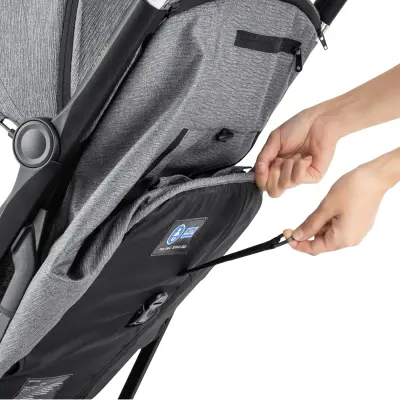 Bagi Taxi Tek Elle Katlanabilir Ultra Hafif Travel Sistem-Seyahat Sistem Bebek Arabası Grey - 24