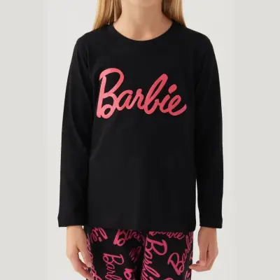 Barbie Kız 2li Takım Siyah - 3