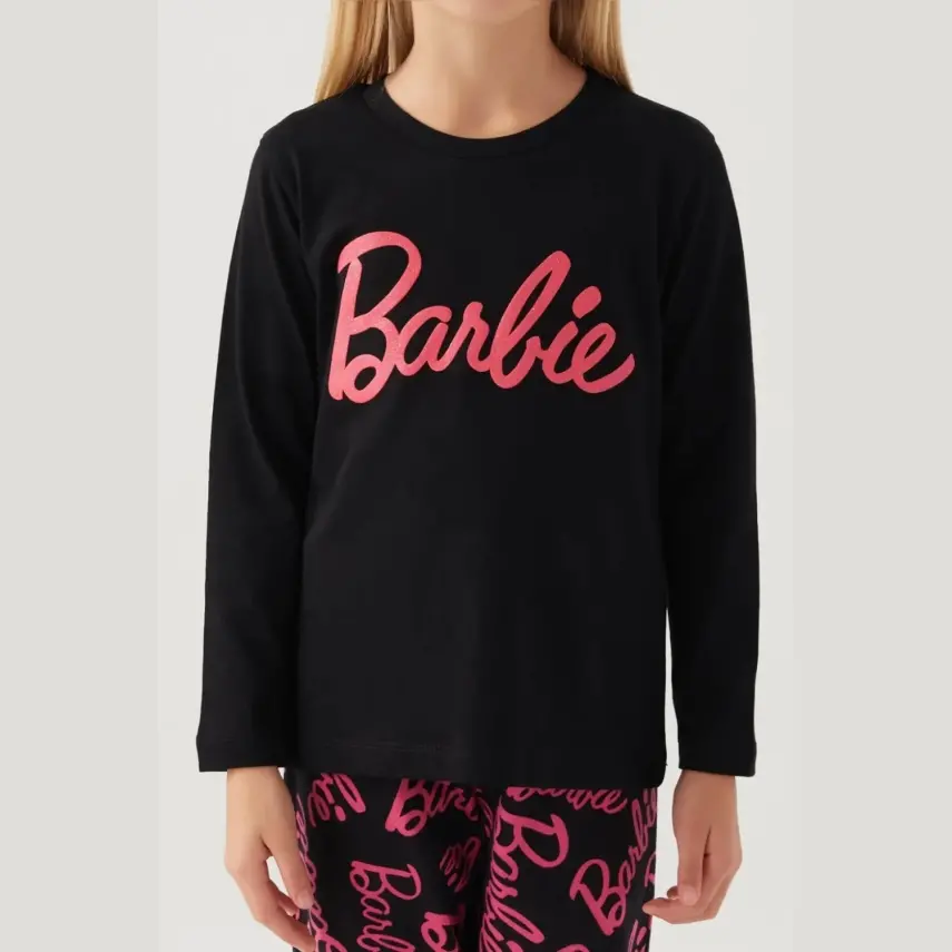 Barbie Kız 2li Takım Siyah - 3