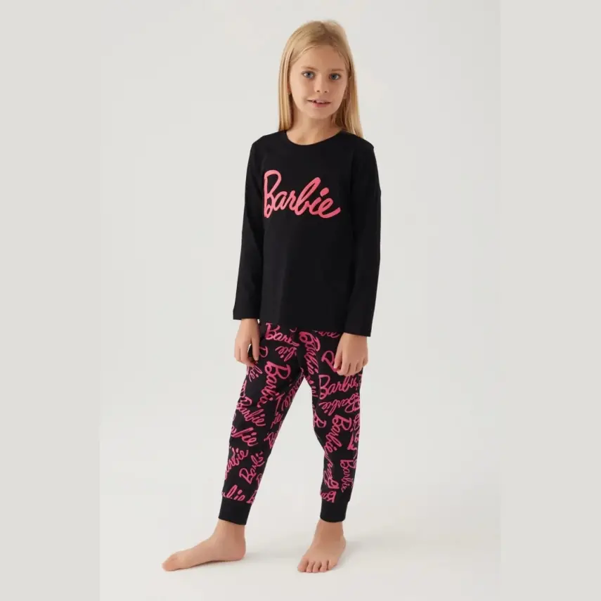 Barbie Kız 2li Takım Siyah - 1