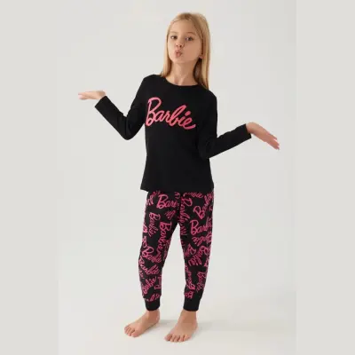Barbie Kız 2li Takım Siyah - 2