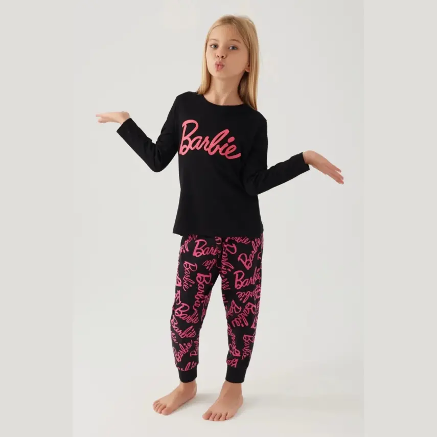 Barbie Kız 2li Takım Siyah - 2