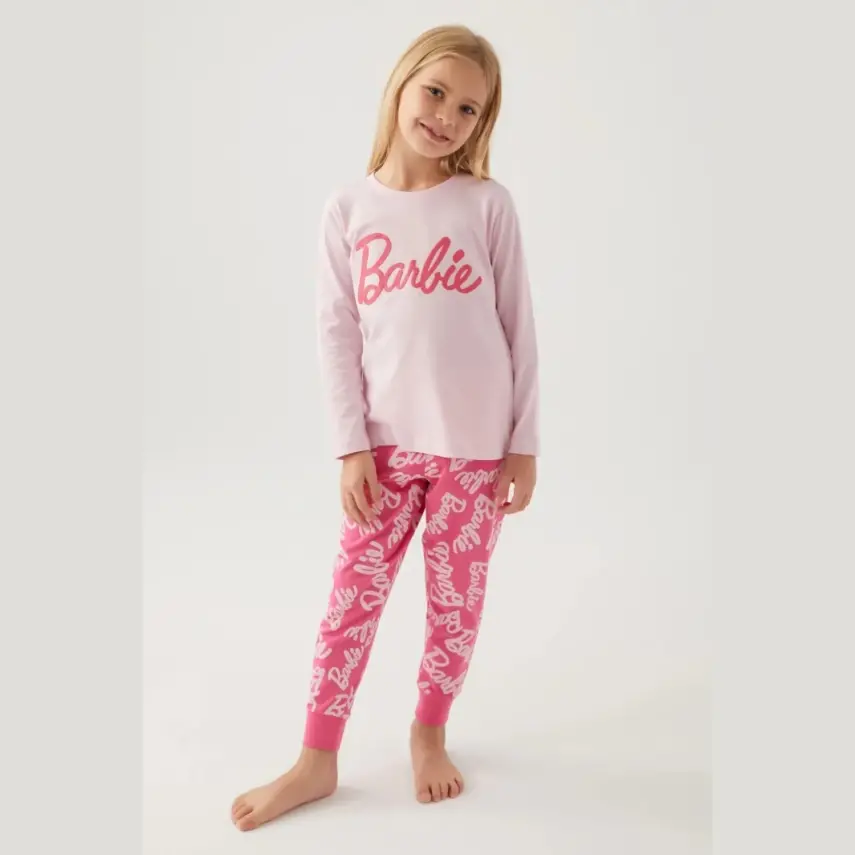 Barbie Kız 2li Takım Toz Pembe - 7