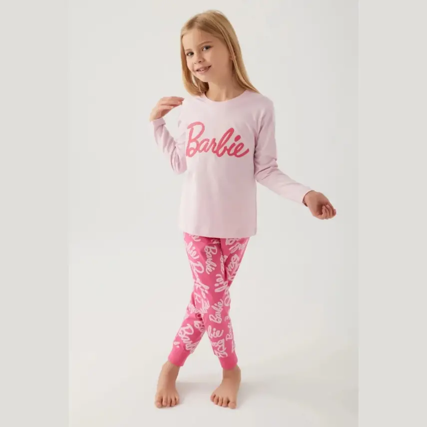Barbie Kız 2li Takım Toz Pembe - 11