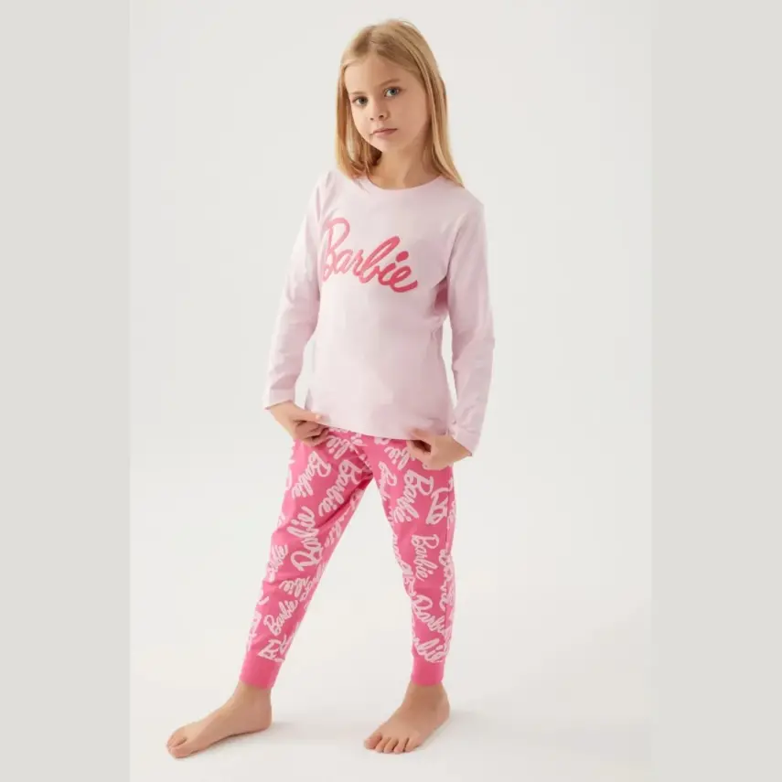 Barbie Kız 2li Takım Toz Pembe - 13