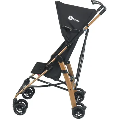 Be-Be Basic Pratik Ultra Hafif Katlanabilir Baston Bebek Arabası Gold Siyah - 5