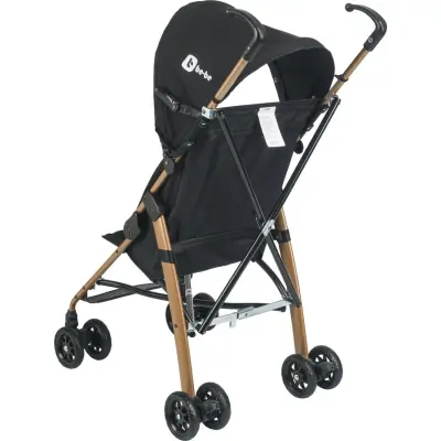 Be-Be Basic Pratik Ultra Hafif Katlanabilir Baston Bebek Arabası  Siyah Siyah - 5