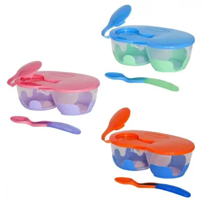 Bebedor 2 Bölmeli Tabak ve Kaşık Seti