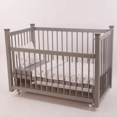 Bebekonfor Anne Yanı Beşik 60*120 Gri (1)