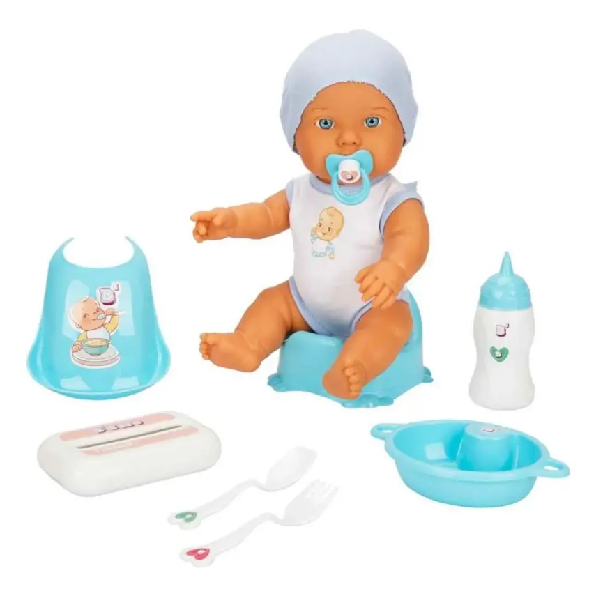 Bebelou Bebek Bakım Zamanı Konuşan Altını Islatan Bebek Oyun Seti 32 Cm - 2