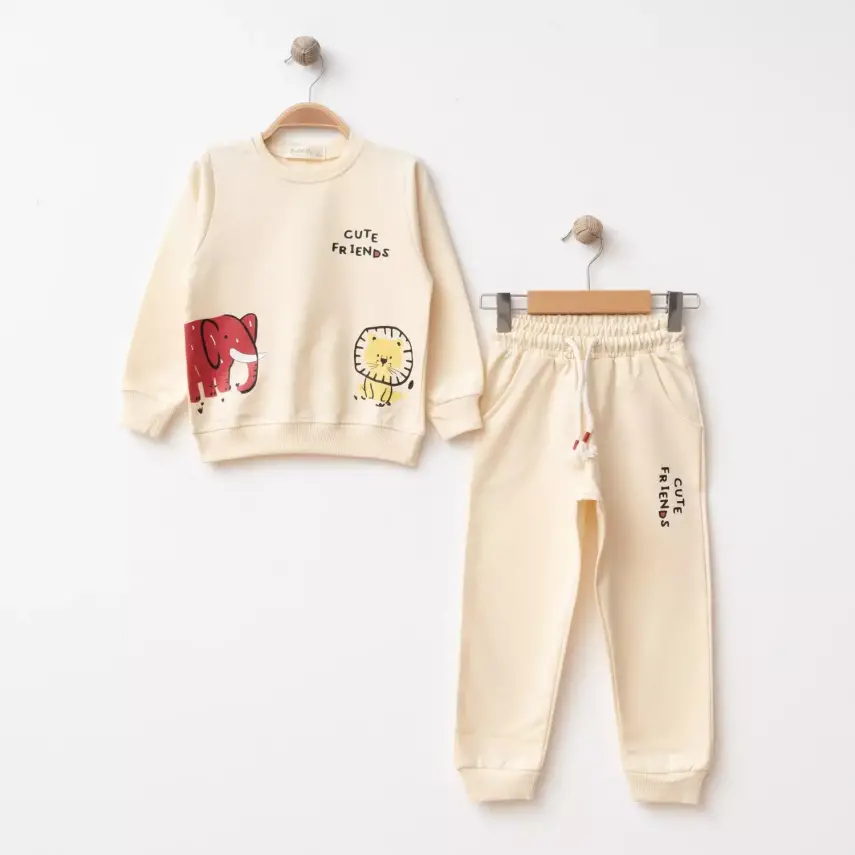Bebolly 2li Takım Cute Friends Bej - 1