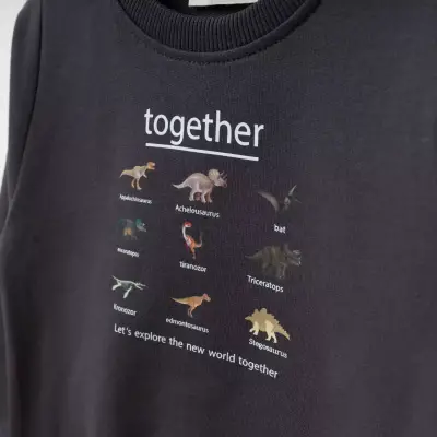 Bebolly 2li Takım Together Baskılı Füme (1)