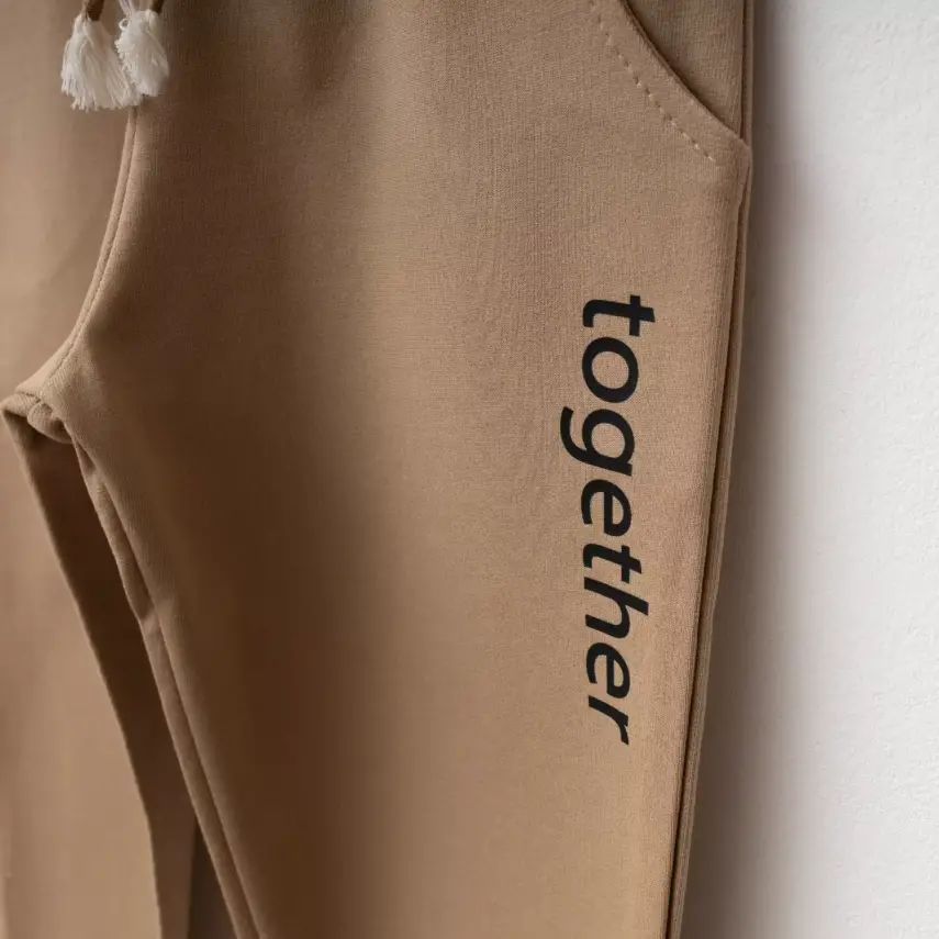 Bebolly 2li Takım Together Baskılı Sütlü Kahve - 3