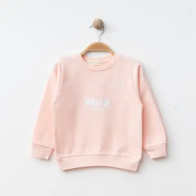 Bebolly Hello Baskılı Kız Çocuk 2li Takım Pudra