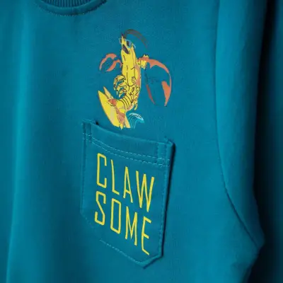 Bebolly Sweatshirt Claw Some Turkuaz (1)