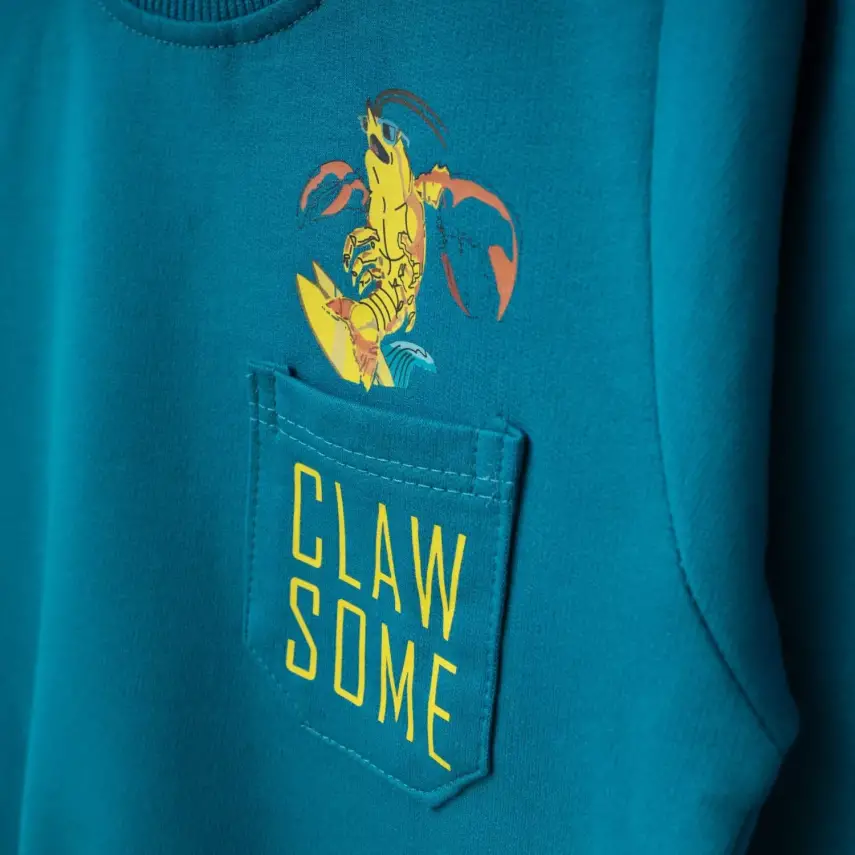Bebolly Sweatshirt Claw Some Turkuaz - 2