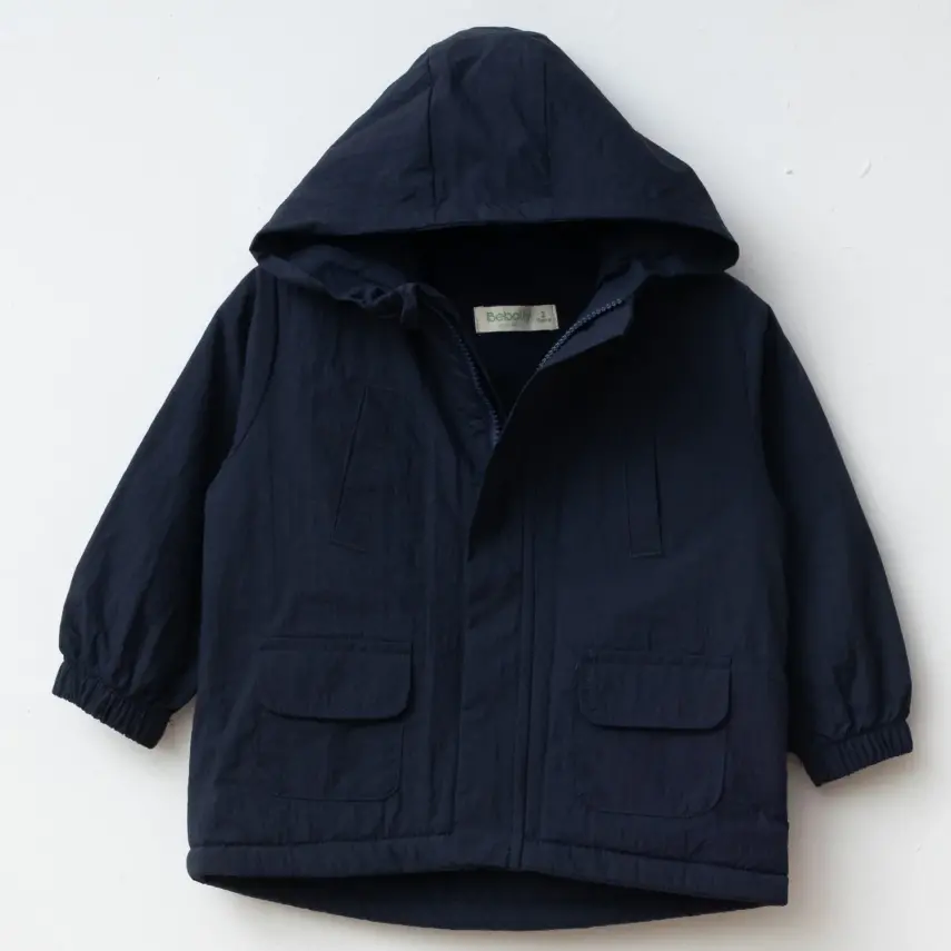 Bebolly Yağmurluk Kapaklı Cep Lacivert - 4