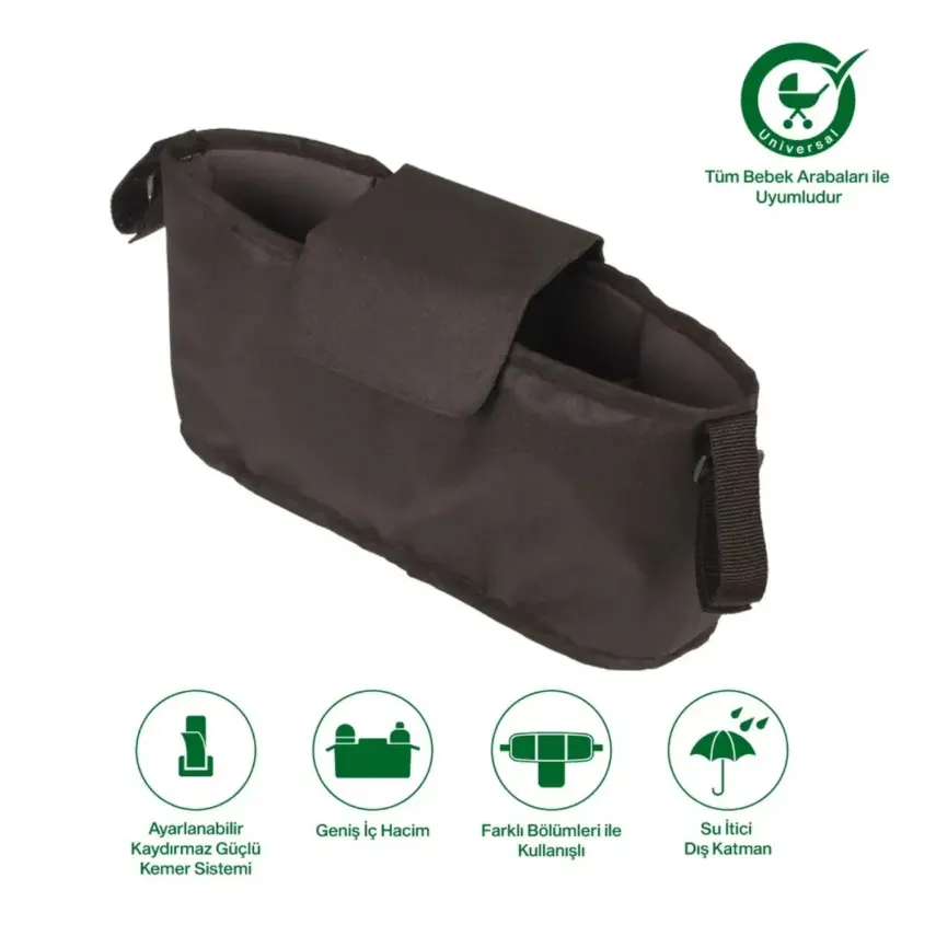 Been Tüm Bebek Arabaları ile Uyumlu Portatif Organizer Çanta - 3