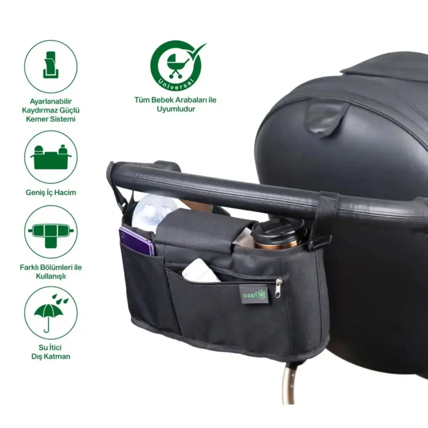 Been Tüm Bebek Arabaları ile Uyumlu Portatif Organizer Çanta - 1
