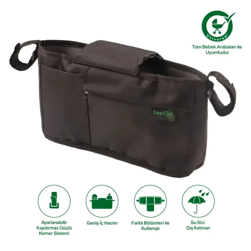 Been Tüm Bebek Arabaları ile Uyumlu Portatif Organizer Çanta - 4