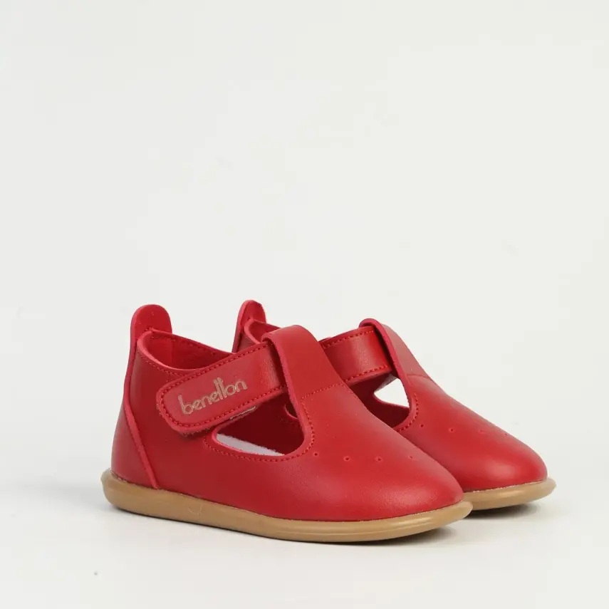Benetton Kız Bebek Sandalet Kırmızı - 9