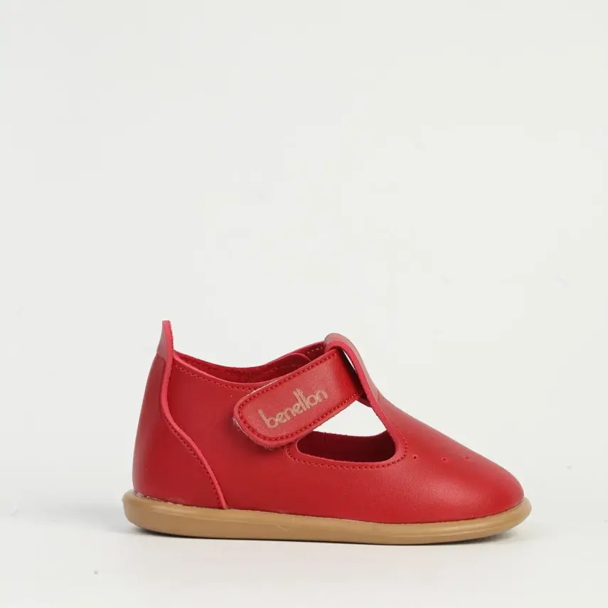 Benetton Kız Bebek Sandalet Kırmızı - 4