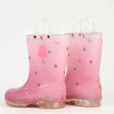 Benetton Su Geçirmez Yağmur Botu Pembe - 3
