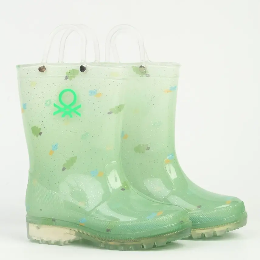 Benetton Su Geçirmez Yağmur Botu Yeşil  - 2
