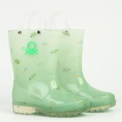 Benetton Su Geçirmez Yağmur Botu Yeşil  - 11