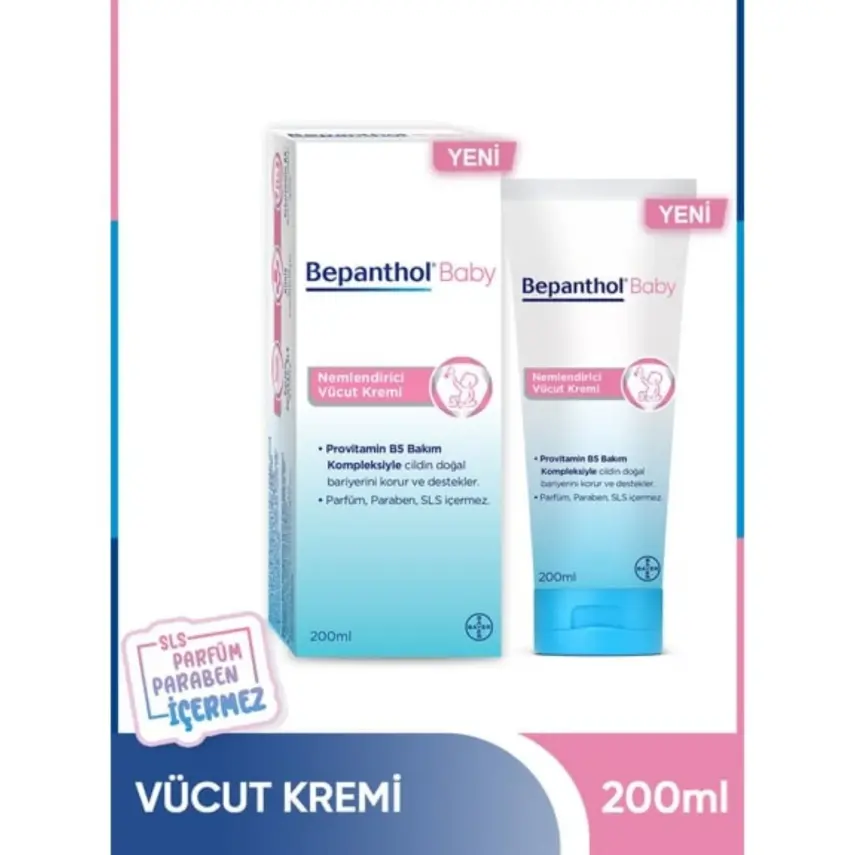 Bepanthol  Baby Nemlendiricili Vücut Kremi 200 ml - 1