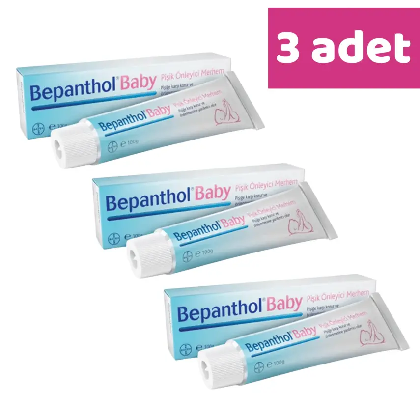 Bepanthol Baby Pişik Önlemeye Yardımcı Merhem 100 gr x 3 Adet - 1